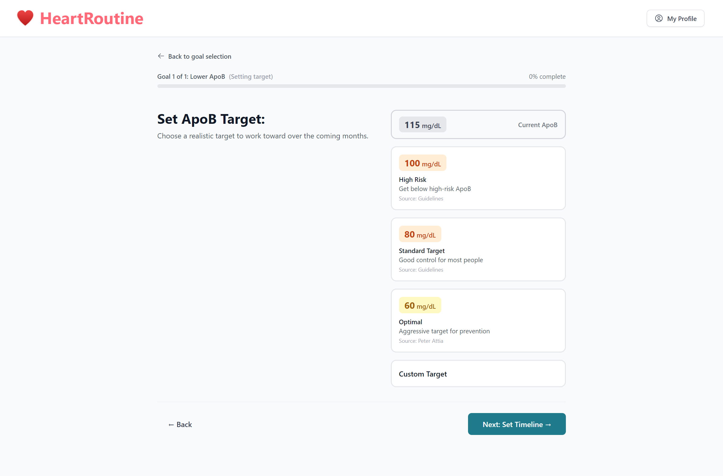 Setting an ApoB target goal